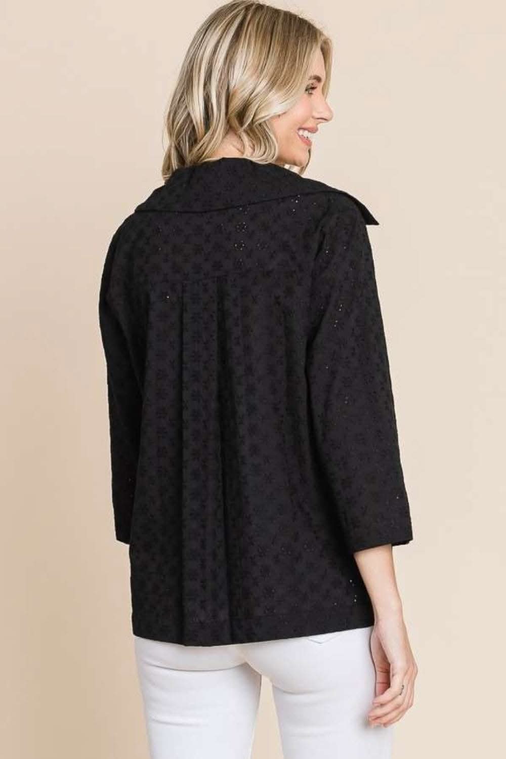 Culture Code chic eyelet jacket - Love Salve